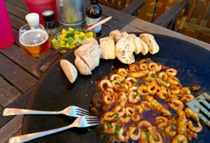 Stekman’s sticky hot shrimps