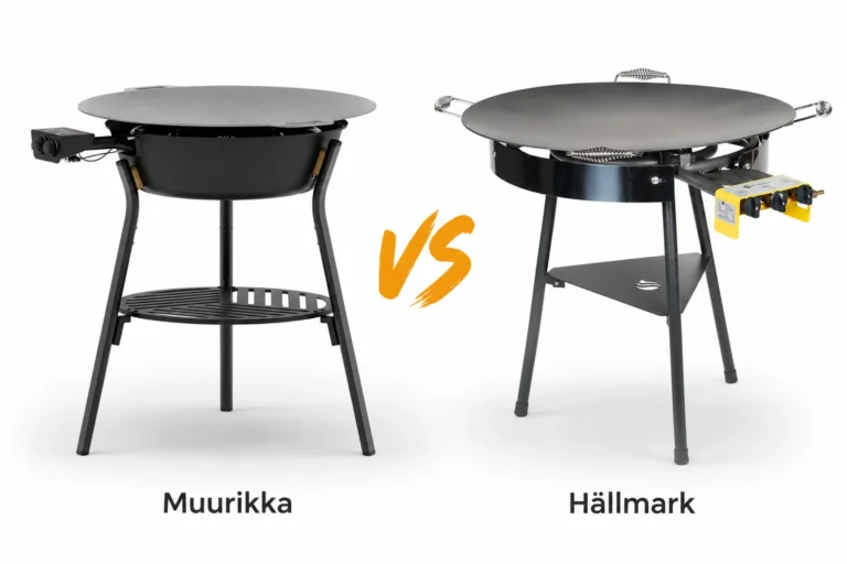 Stekhällar från Muurikka och Hällmark bredvid varandra