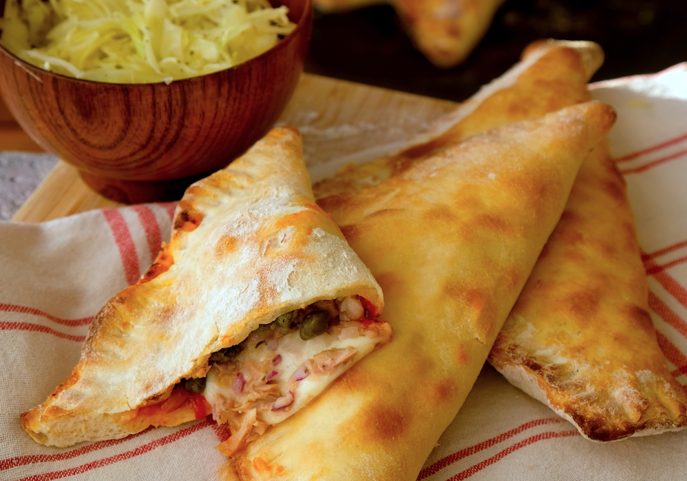 Calzone med två fyllningar